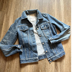 HELMUT LANG 1990s Vintage Blue Classic Raw Denim Jacket Med